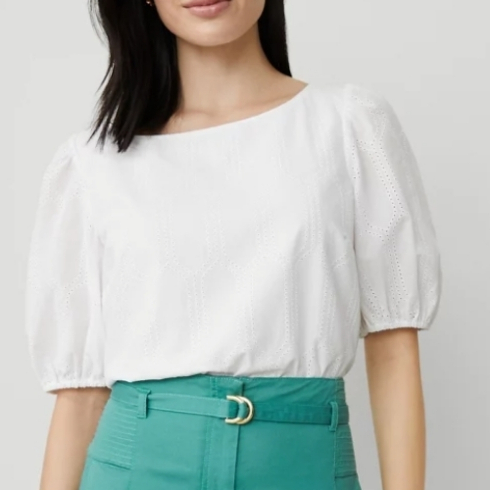 White Puff Sleeve Blouse